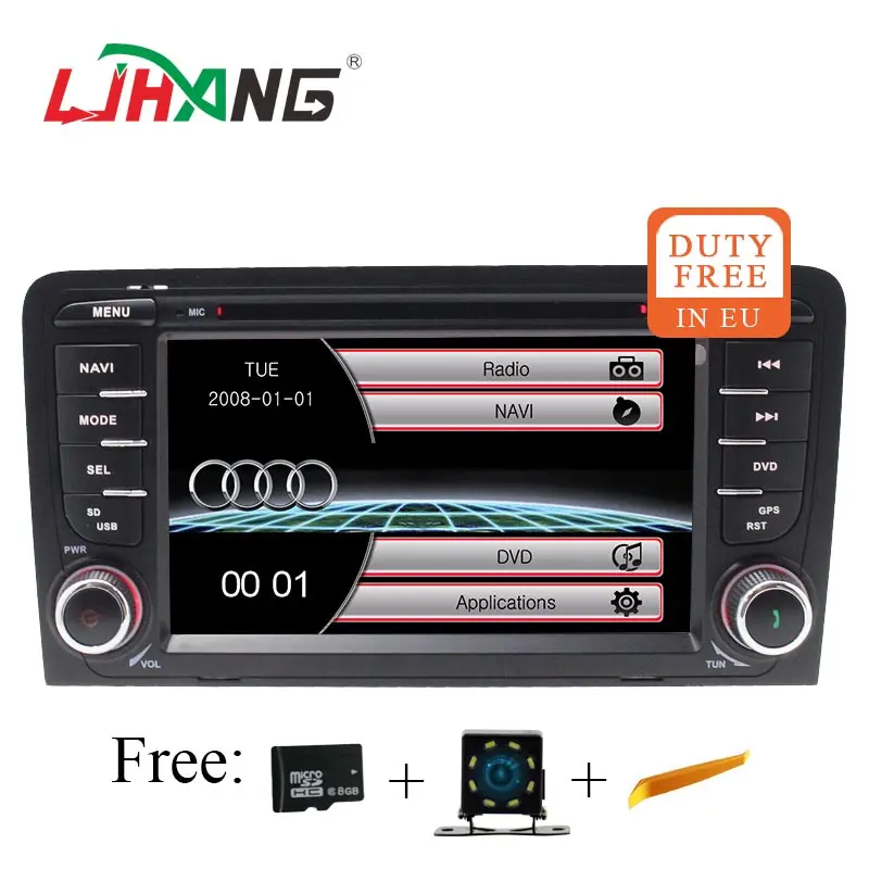

LJHANG 2 Din 7 Inch Car DVD Player for Audi A3 S3 2002-2011 GPS Navigation Multimedia Audio stereo headunit 1080P Bluetoot Radio