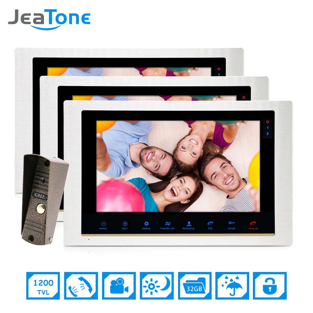 10'' Screen Video Door Phone Intercom Video Intercom Apartment doorbell video IR Night Vision Outdoor Call Panel Home Security