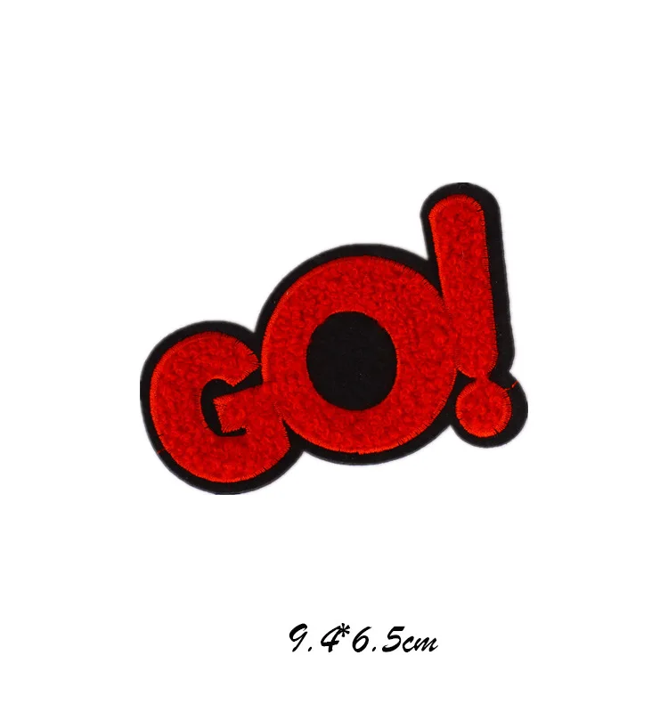 Красивые нашивки с надписью B Go вышивкой для одежды наклейки оптовая