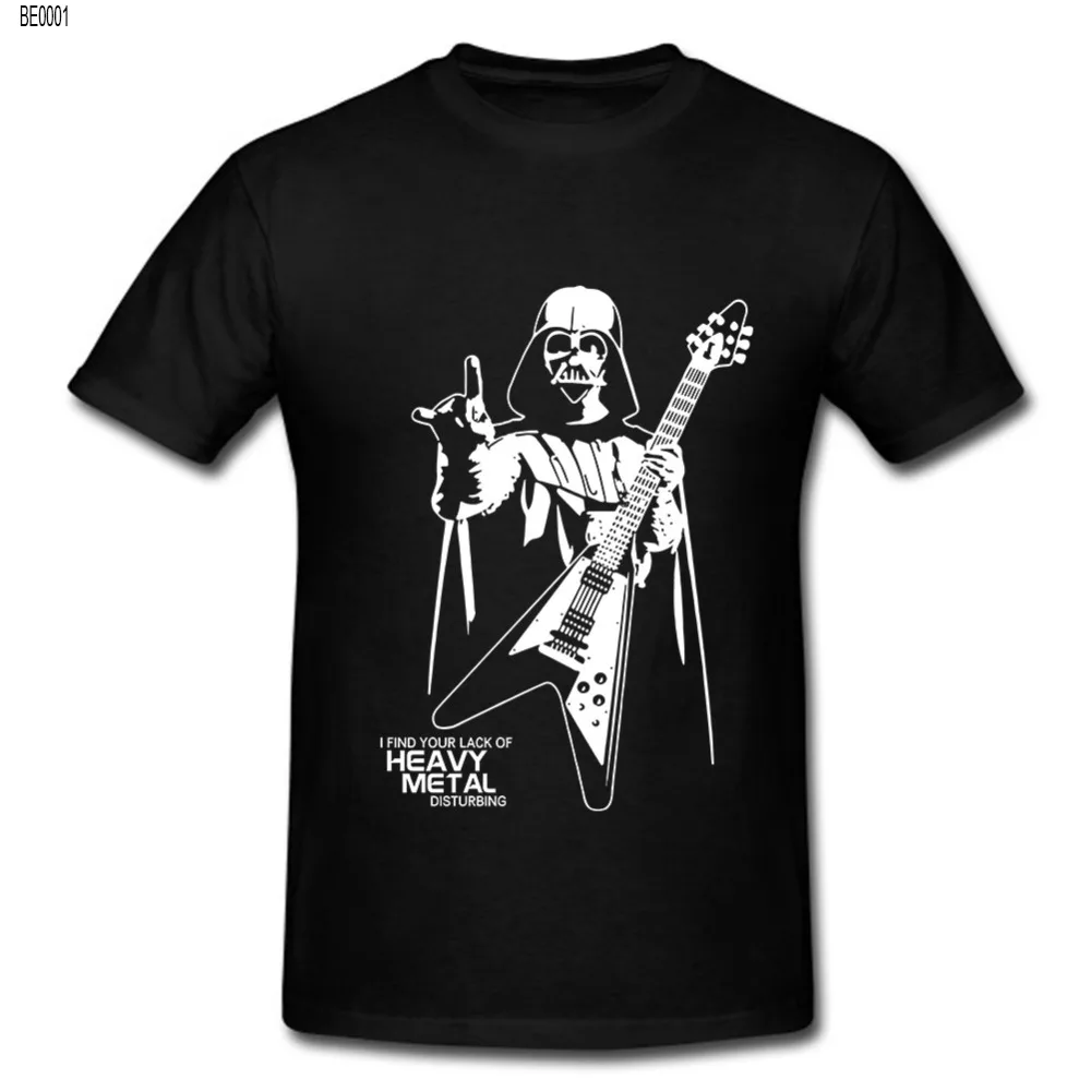 Men Darth Vader Heavy Metal Designer Funny T Shirts Short Sleeve Tee