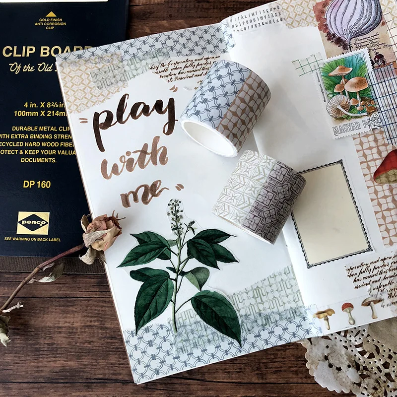 My Garden Vintage Floral Design Wide Washi Tape 40mm*5M DIY Journal