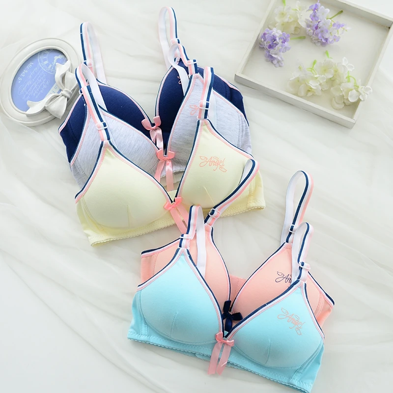 

Famli Girl Underwear Bras for Teen Kids Young Girls Lingerie Students Small Breast Women Training Bras Letter Print 12 14 16