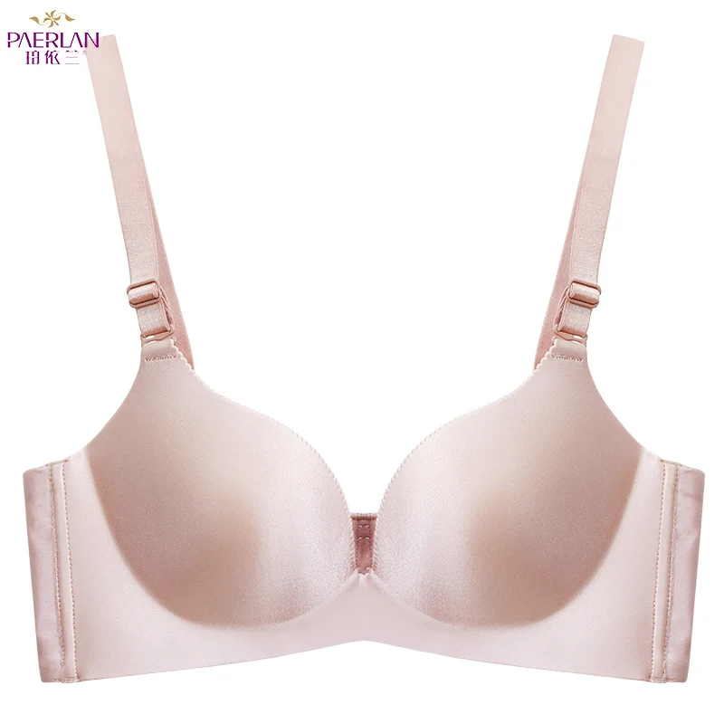 

PAERLAN one-piece gathered sexy seamless underwear Comfortable rimless shoulder strap detachable lingerie