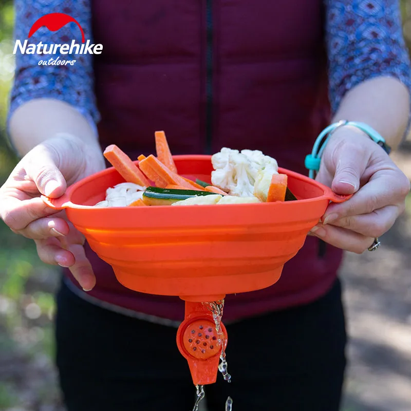  Naturehike Whistling Camping Pan with Silicone Lid 1.5L Portable picnic Cookware Camping Folding Po
