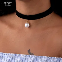 Новые модные ювелирные изделия фланелевая ткань жемчужное ожерелье для женщин девочек N1826