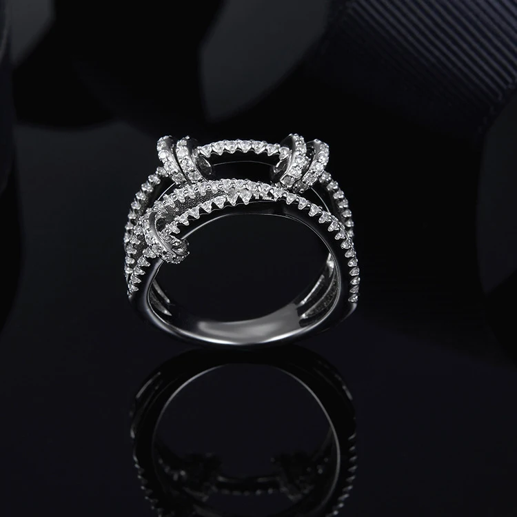 

[MeiBaPJ European and American Popular Pure Rings S925 Sterling Silver Personality Ring For Women Fine Jewelry SY