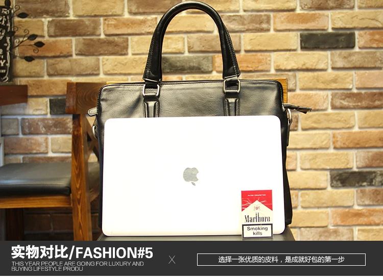 Брендовый мужской кожаный портфель высокого качества, деловая мужская сумка, Черная мужская сумка-мессенджер для ноутбука, повседневная мужская сумка на плечо