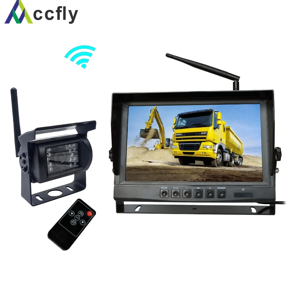 

ACCFLY 9 inch Wireless Backup Camera Kit Waterproof Wireless Rear View Camera,Night Vision Reverse Rearview Cam for Trucks,
