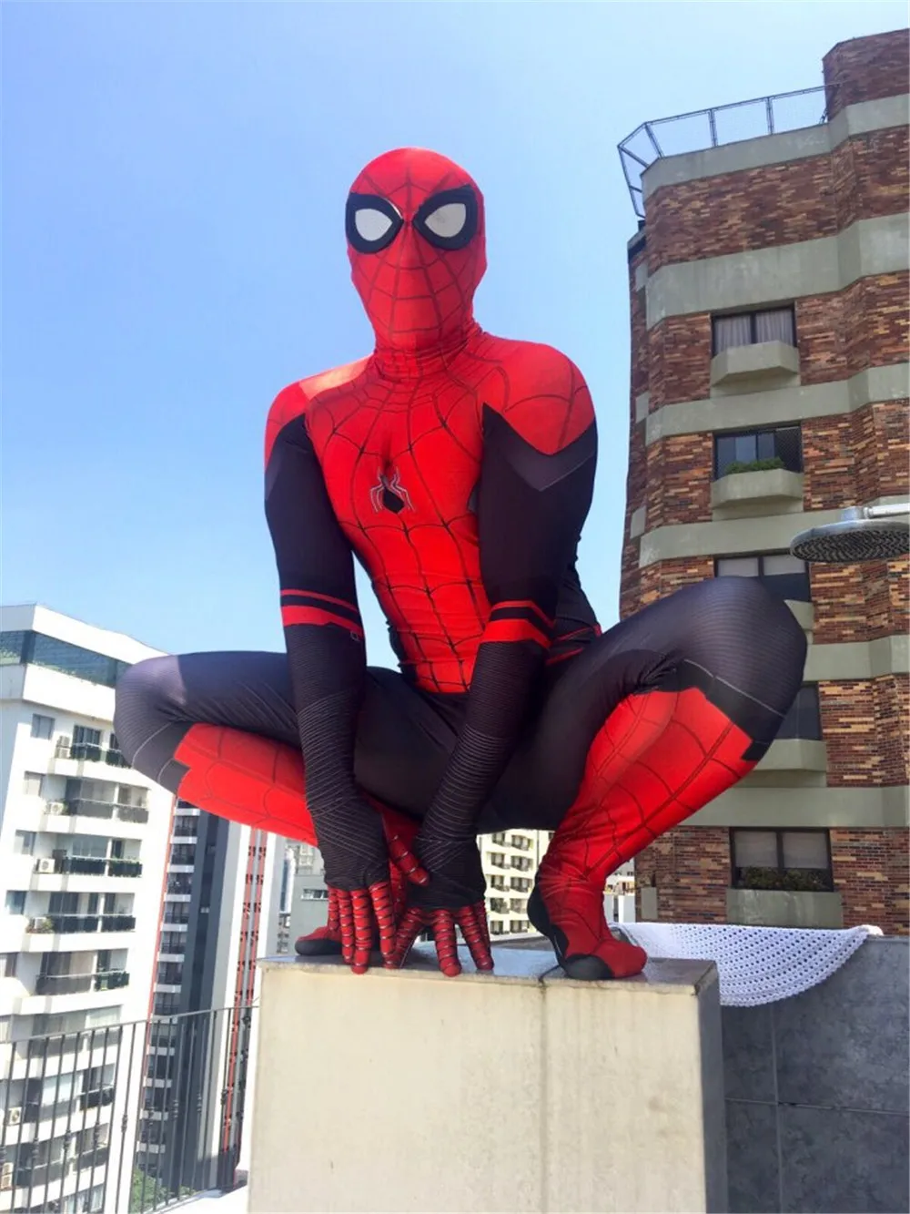 Костюм Человека паука из фильма вдали от дома Питер Паркер Супергерой zentai