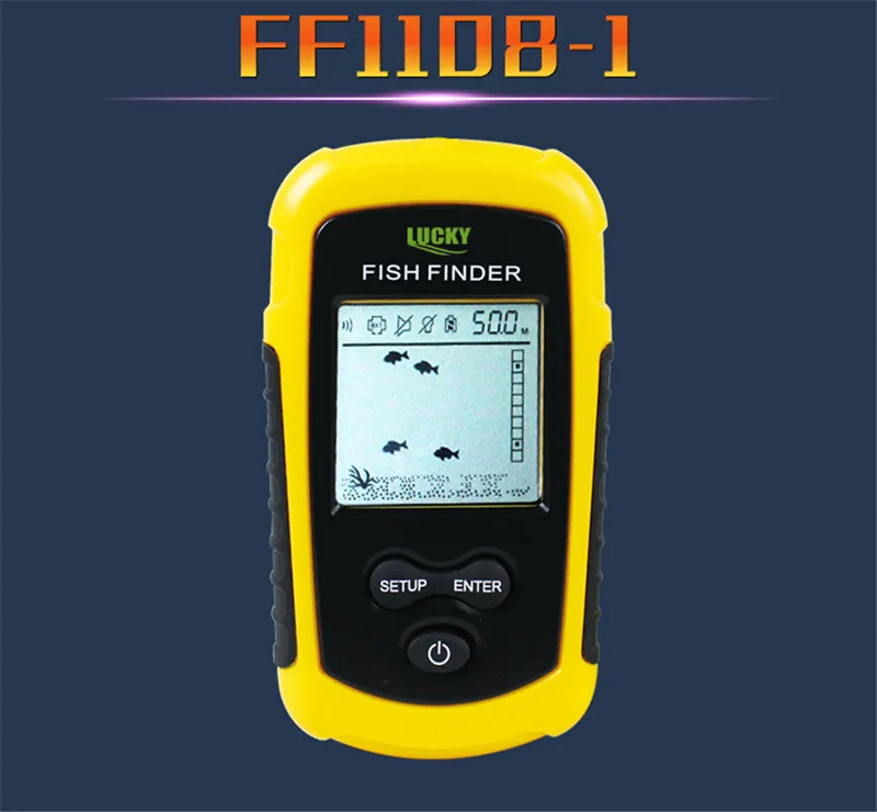 Lucky Sonar Fish Finder Alarm FF1108-1 100M Portable Sonar Sensor LCD Fishfinder Deeper Echo Sounder Transducer for Fishing Lure (3)
