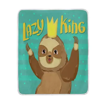 

Cute Sloth Lazy King Blanket Soft Warm Cozy Bed Couch Lightweight Polyester Microfiber Blanket Throw for Kids Women Boy