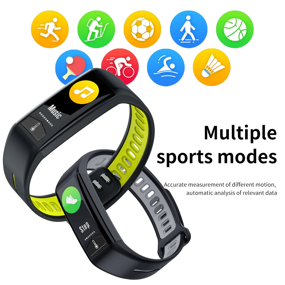 Fitness Smart Bracelet IP68 Waterproof Heart Rate ECG Monitor Wristband Weather Display Body Temperature Smart Band Fitness Smart Bracelet IP68 Waterproof Heart Rate ECG Monitor Wristband Weather Display Body Temperature Smart Band