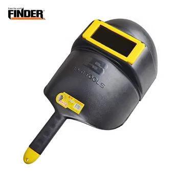 Handheld Welding Mask With Glass Shockproof Convenient Welding Helmet Protect Eyes Darkening Welding Glasses Security Masks adjustable comfortable leather protected lens glasses welding hood helmet mask overhead labor safely security clothes