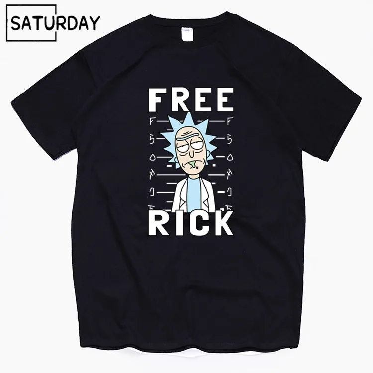 

Men's Rick and Morty Harajuku Funny Cotton T Shirts Unisex Summer Workout Tshirts Women Hip Hop Tops Boyfriend Gift Dropshipping