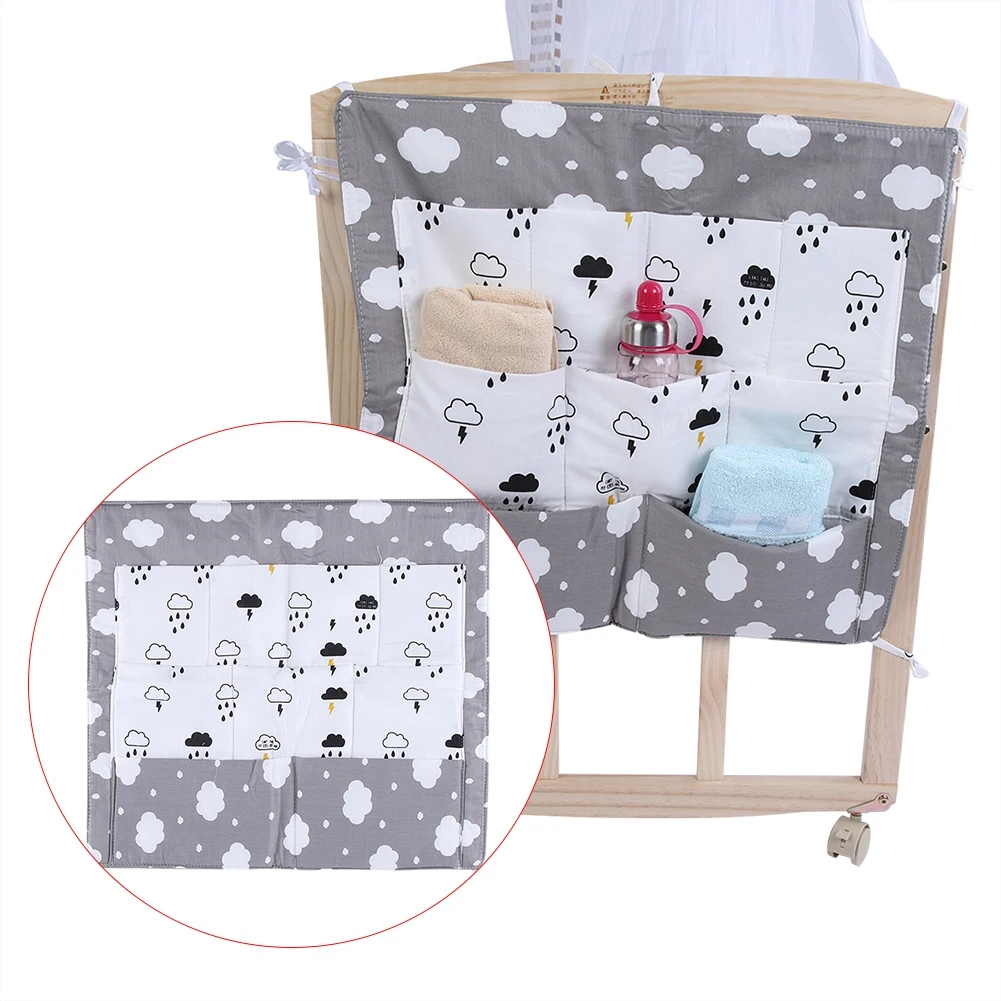 Детская кровать висячая сумка для хранения детская кроватка кровать Брендовая детская хлопковая кроватка Органайзер 52*55 см игрушечный карман для пеленок детская кроватка набор