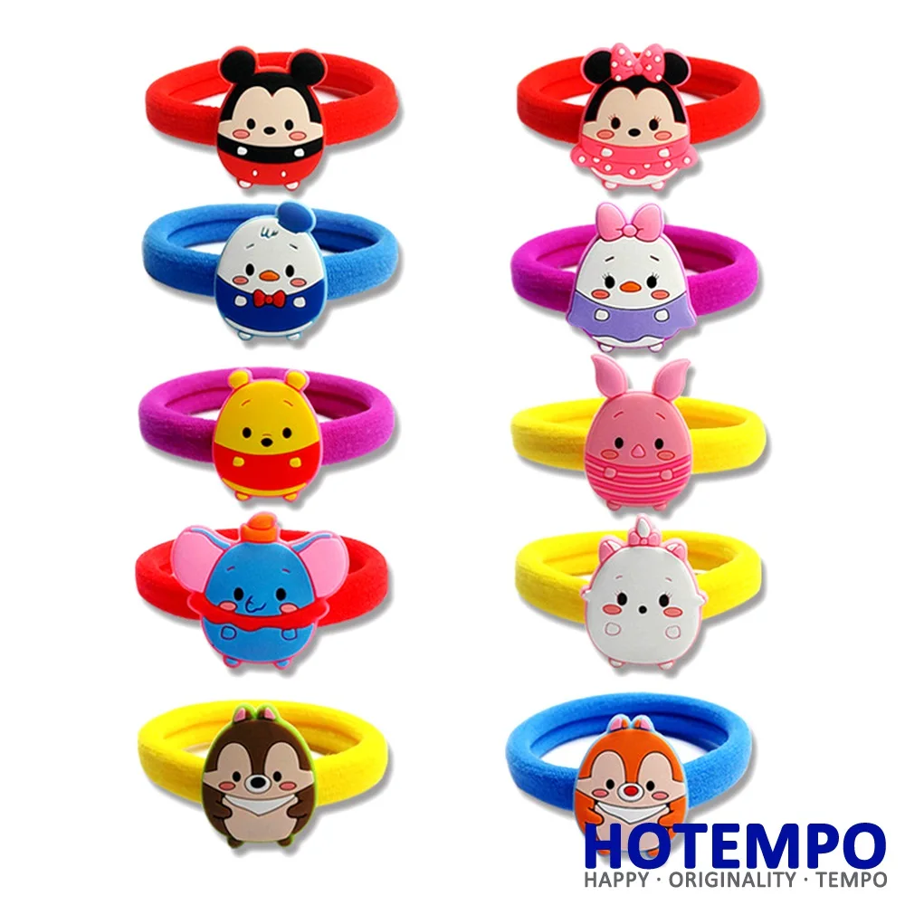 

Hotempo Tsum Chip Dale Marie Dumbo Piglet Winni Mickey Minnie DonaldAction Figure Girlish Hair accessories Hair Band Hair Ring