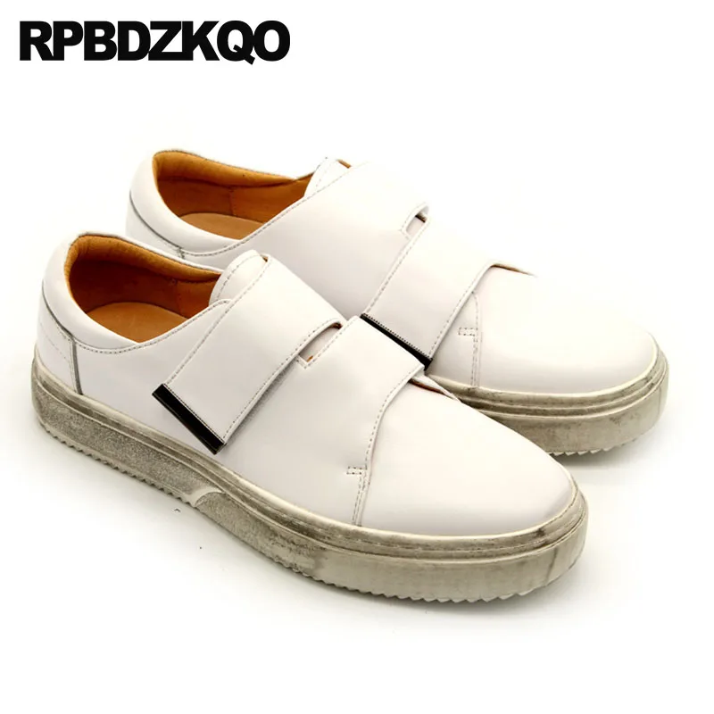 Blanc 2018 Designer Taille Printemps Chaussures Cuir VéritableHomme Confort De Décontracté Qualité Noir Grande Creepers blanc Réel Luxe Noir Supérieure luKJ3F1cT