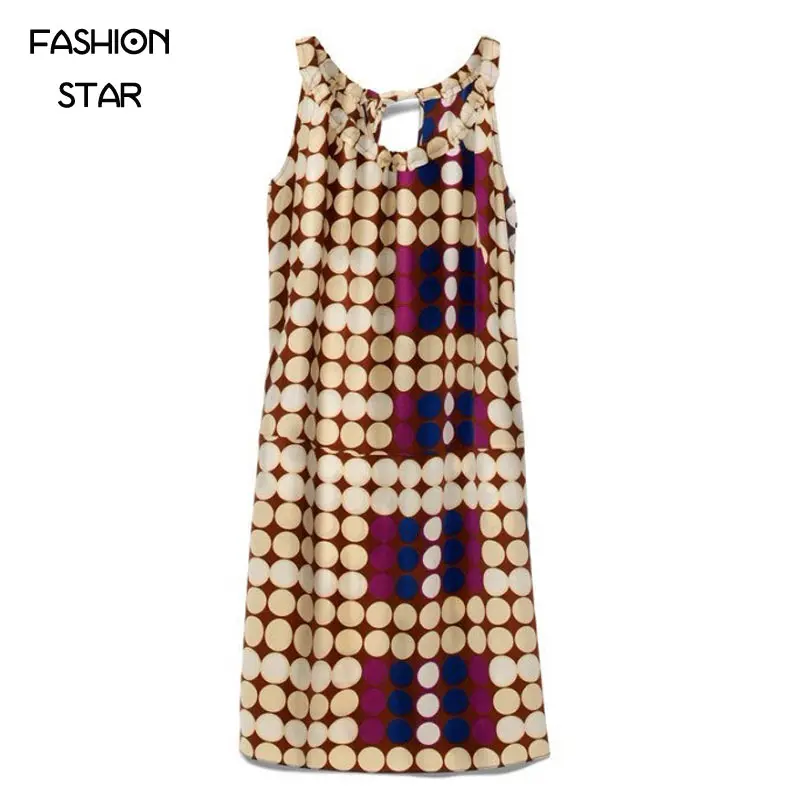 Sleeveless Dots Printing Backless Boho font b Dresses b font font b Women b font Vintage