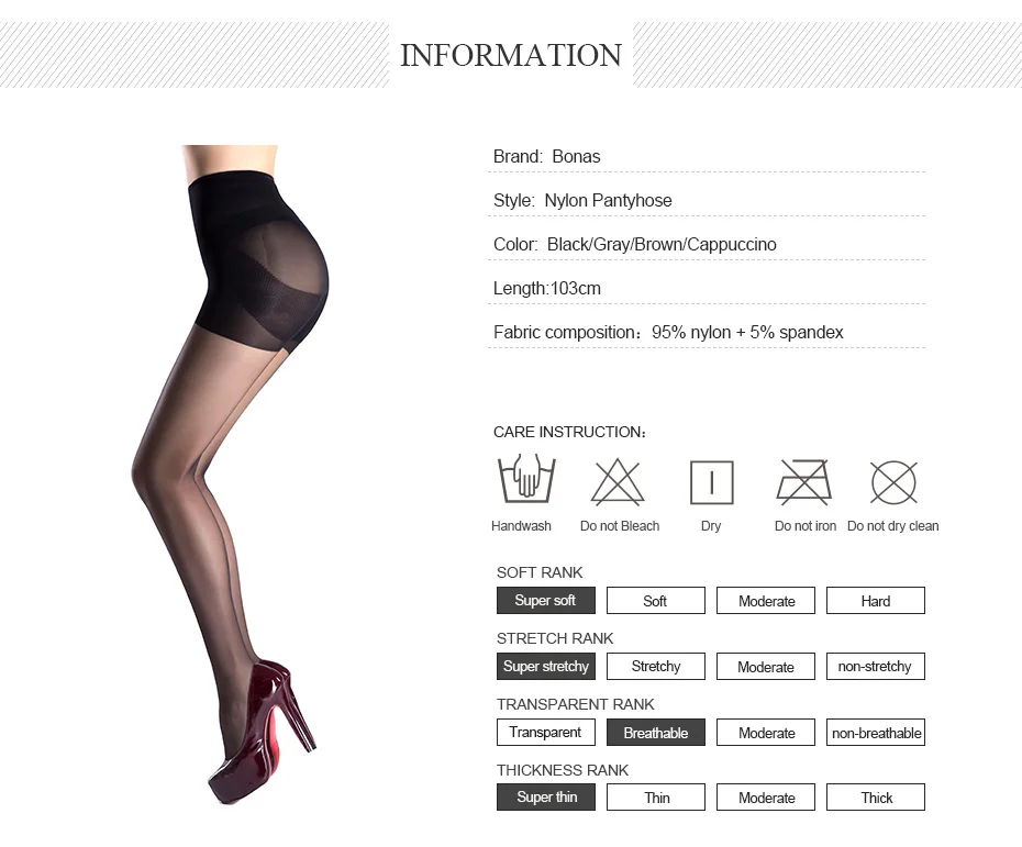 BONAS Summer Style Cheap Tights Women Solid Color Hosiery Nylon Pantyhose Women's Fashion Elasticity Spandex Resistant Tights 14