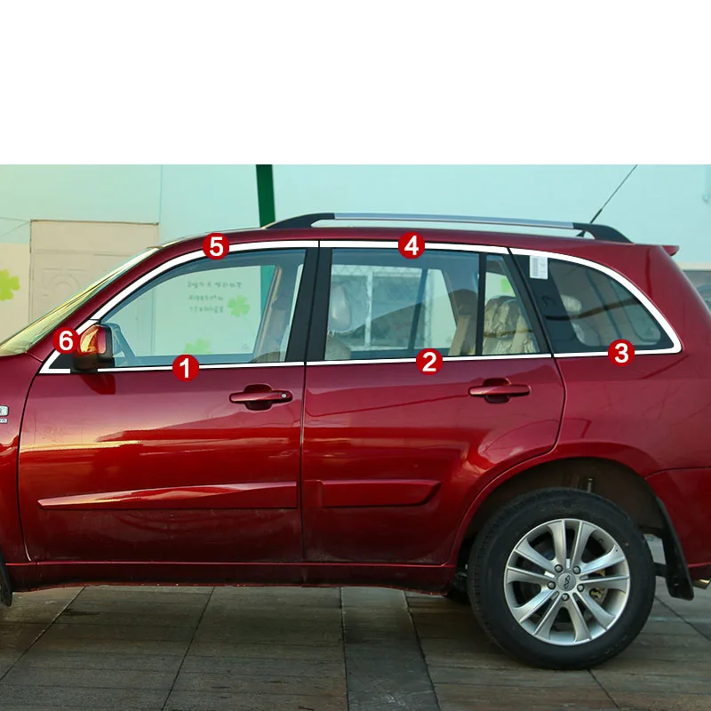 Lsrtw2017 304 нержавеющая сталь автомобильные окна для chery tiggo 3 2014 2015 2016 2017 2018|trim|trim car |