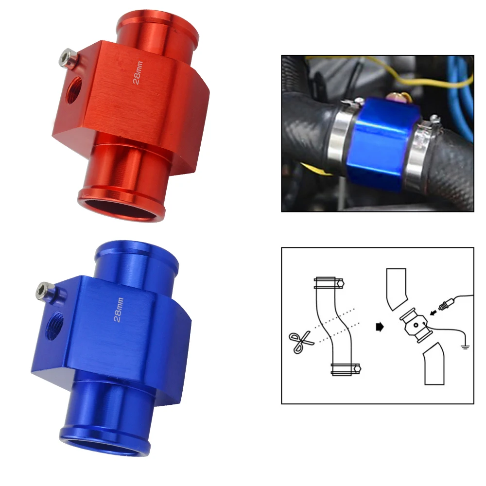 Новейшая модель; 1 шт. температура воды Температура соединение труба Сенсор Калибр Шланг радиатора адаптер Размеры 28/30/32/34/36/38/40 мм