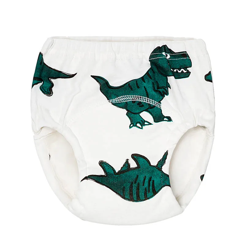 4pcs/lot Waterproof Toilet Potty Training Pants Reusable Dinosaur Swan Toddler Underwear Cloth Panties for Old Kids