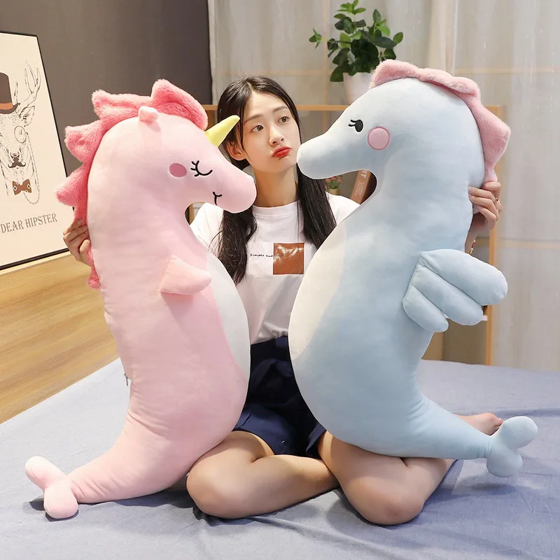 

Cute Fish Shape Seahorse&Dinosaur&Hamster&Shark Plush Toy Soft Cartoon Animal Unicorn&Toroto&Whale Stuffed Doll Bed Pillow Gift