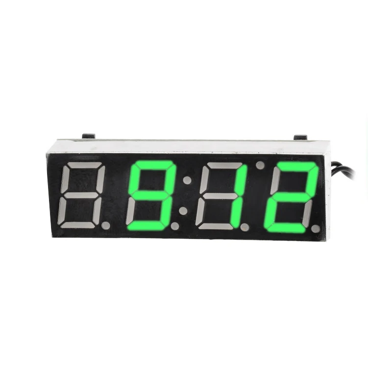 

Car Electric Clock Digital Timer LED Temperature Clock Thermometer Voltmeter LED Display Digital Clock Green Blue Red Light