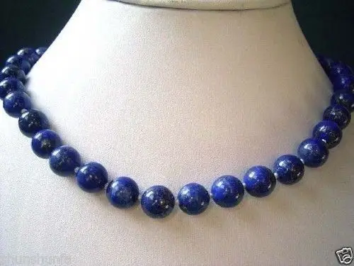 

huij 002102 12mm blue lapis lazuli necklace natural 18