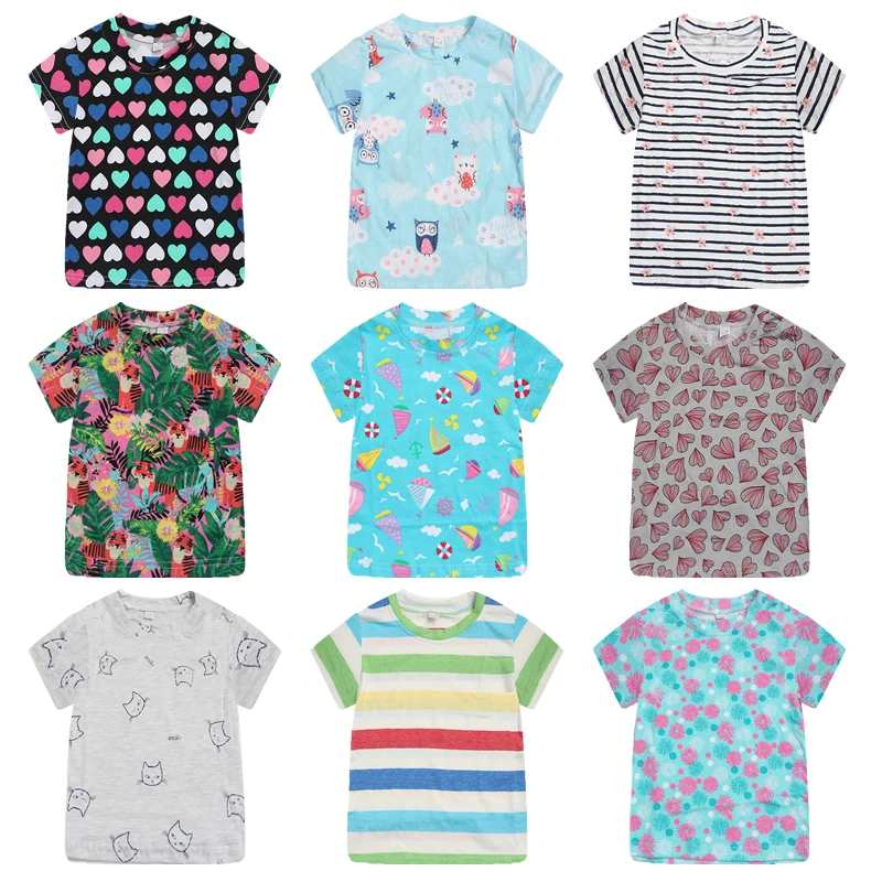 

Kids T-shirt For Boys Girls Cartoon Pattern Summer Baby Clothes Casual Cotton Short Sleeve T-shirts Cute Children Clothes 2-7Y