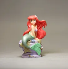 Disney 8.5cm Q Version Characters The Little Mermaid Princess Ariel PVC Figure Collectible Model Toy model for children gift