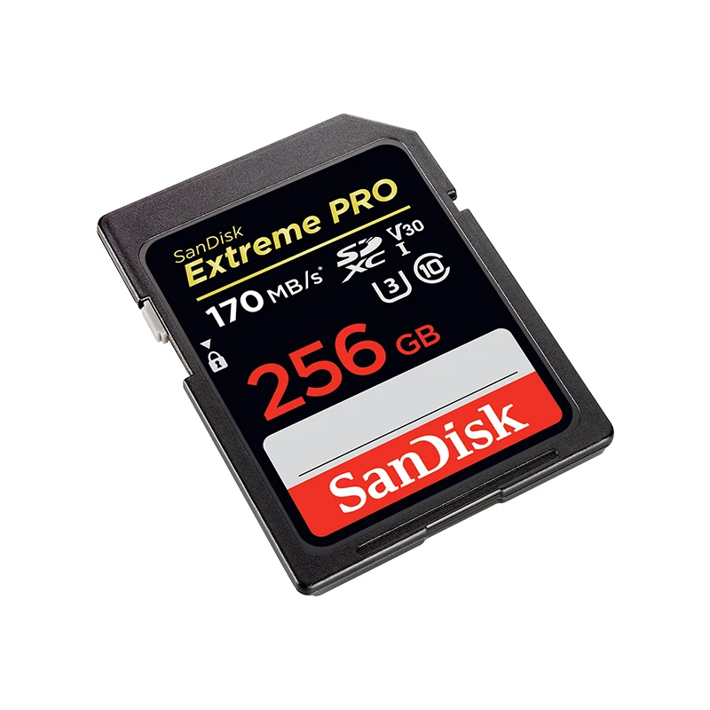 Карты памяти SanDisk Extreme Pro SDXC SD карты 95 МБ/с. читать 90 написать 256 ГБ C10 U3 V30 UHS I 4K для