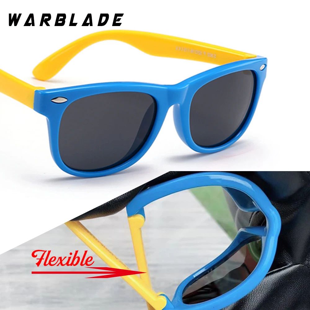 Цветные гибкие детские солнцезащитные очки WarBLade поляризованные Детские