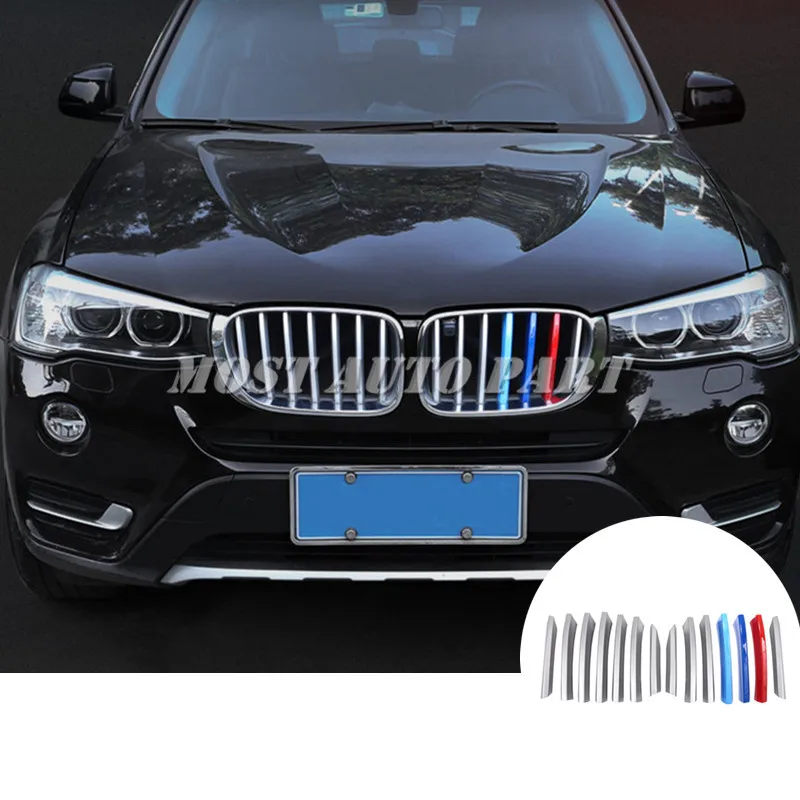 Абс Центр решетка гриль рельефная Накладка для отделки 14 шт. для BMW X3 F25 2011