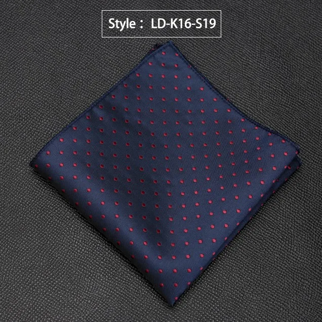 LD-K16-S19 Мужской носовой платок, роскошный жаккардовый галстук для мужчин, подарки, Пейсли, карманное квадратное полотенце, Hankies, модные аксессуары для формального платья, галстук - Цвет: LD-K16-S19
