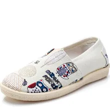 Willow Valley/Женская парусиновая обувь на плоской подошве; повседневная обувь с круглым носком; рыбацкие мокасины; Китайская Этническая обувь для путешествий