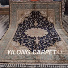 Yilong 8,2 'x11. 8 'Турецкий Дизайн Nanyang шелк ручной работы персидский античный Восточный ковры(CQG47A8.2x11.8