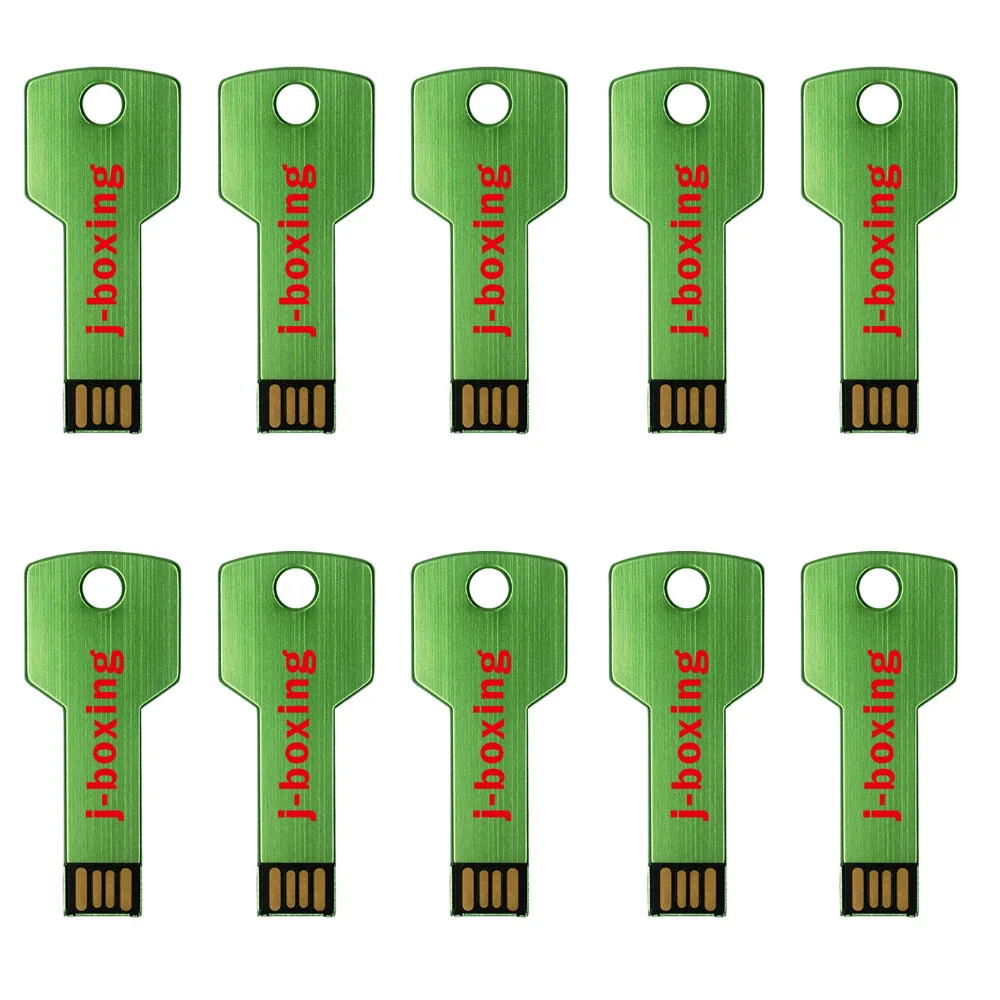 J-бокс USB флэш-накопители ключ Форма 10 шт./упак. 1 Гб 2 ГБ 4 ГБ 8 ГБ оперативной памяти, 16 Гб встроенной памяти, 32 ГБ флэш-накопитель USB флэш-карты флэш-накопитель для компьютера Mac подарки