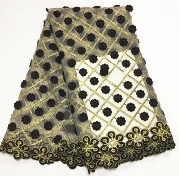 

African 3d lace ,French lace fabric 2018 new design tulle net fabrics for women party dress nigerian lace fabrics