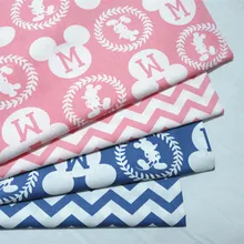 

half meter 100% cotton cartoon mickey print baby coated handmade dress sewing tilda doll telas tissue CR-A457