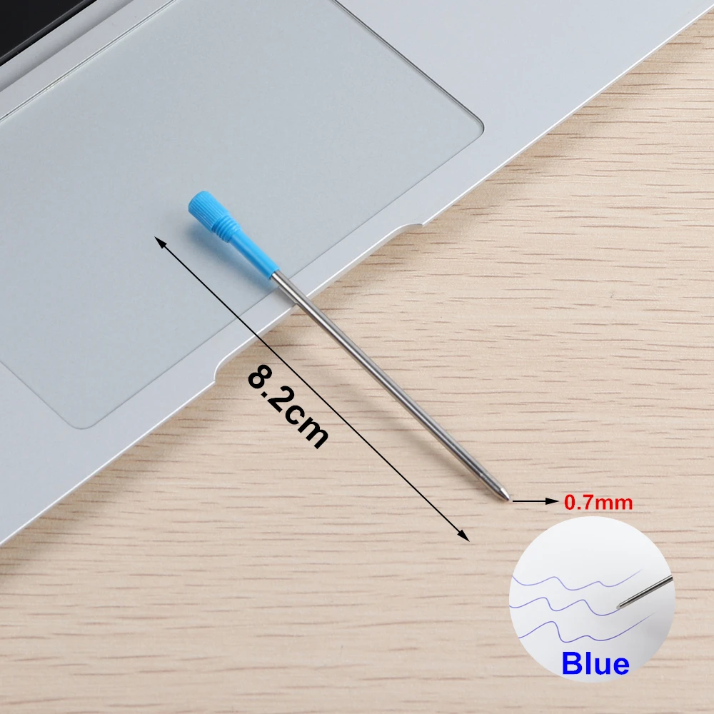 20 PCS/LOT Wholesale Ballpoint Pen Refill 0.7mm Length 8.2cm Short Blue And Black Ink Refill 82mm Replacement Pens For School 3