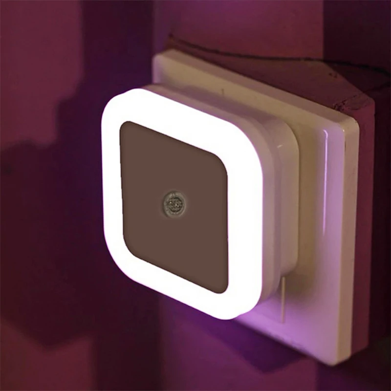 

Light Sensor Control LED lamp Night Light wiht EU/US Plug Novelty Square Bedroom lamp For Baby Gift Romantic Colorful Lights