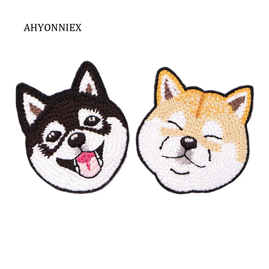 

AHYONNIEX Cartoon Dog Embroidery Iron On Patches For Clothes Applique DIY Children Kids Coat Dress Accessories Cloth Sticker