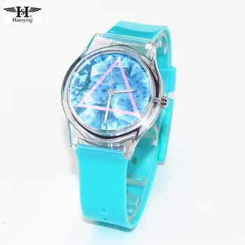 

Hansying Blue Triangle Pattern Design Student's Kid's Women Analog Quartz Wrist Waterproof Watch Ladies Fashion Dress Watch
