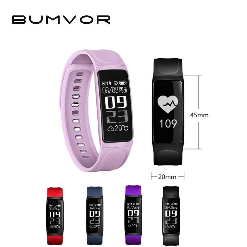 

BUMVOR Original Smart Wristband Blood Pressure Watches Heart Rate Monitor Fitness Pulsometro Activity Tracker Smart Bracelet