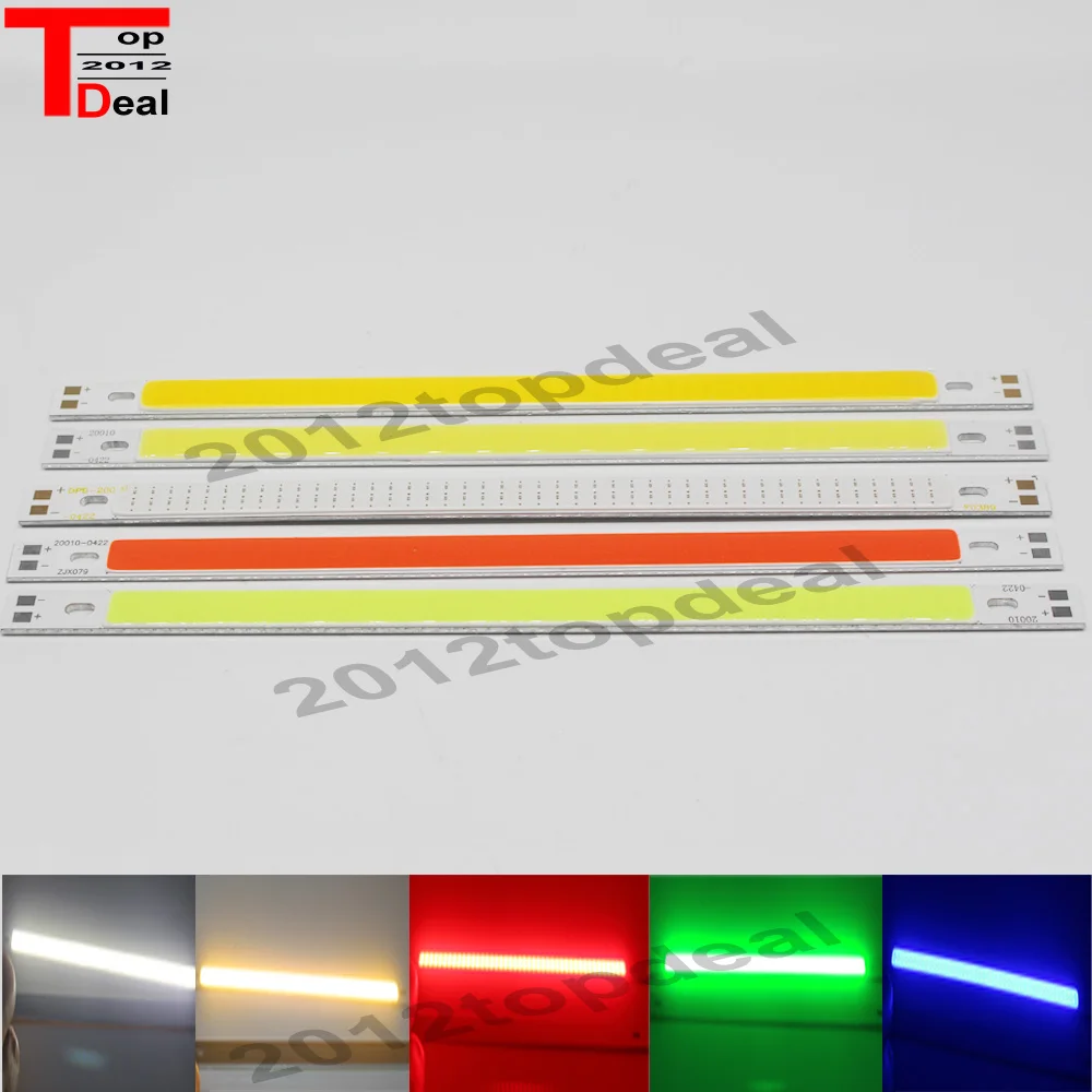 

10W COB 88 LED Panel Strip Lights 200x10MM 12V-24V DIY Warm/Cool White Red Green