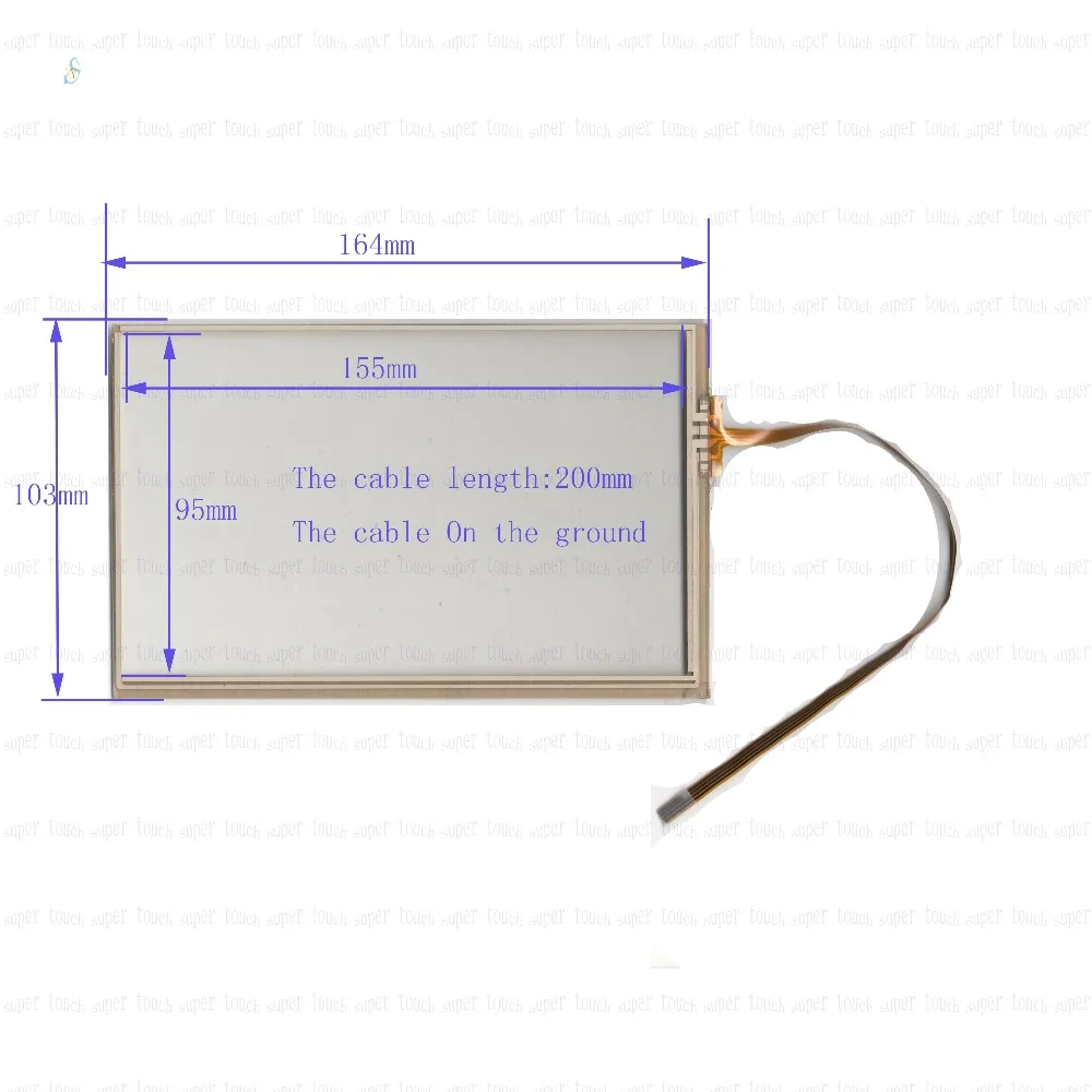 ZhiYuSun 7 дюймов панели экранов с сенсорным управлением 164 мм* 103 мм 4 провода кабеля length200mm для gps Touchsensor 164*103 это совместимо