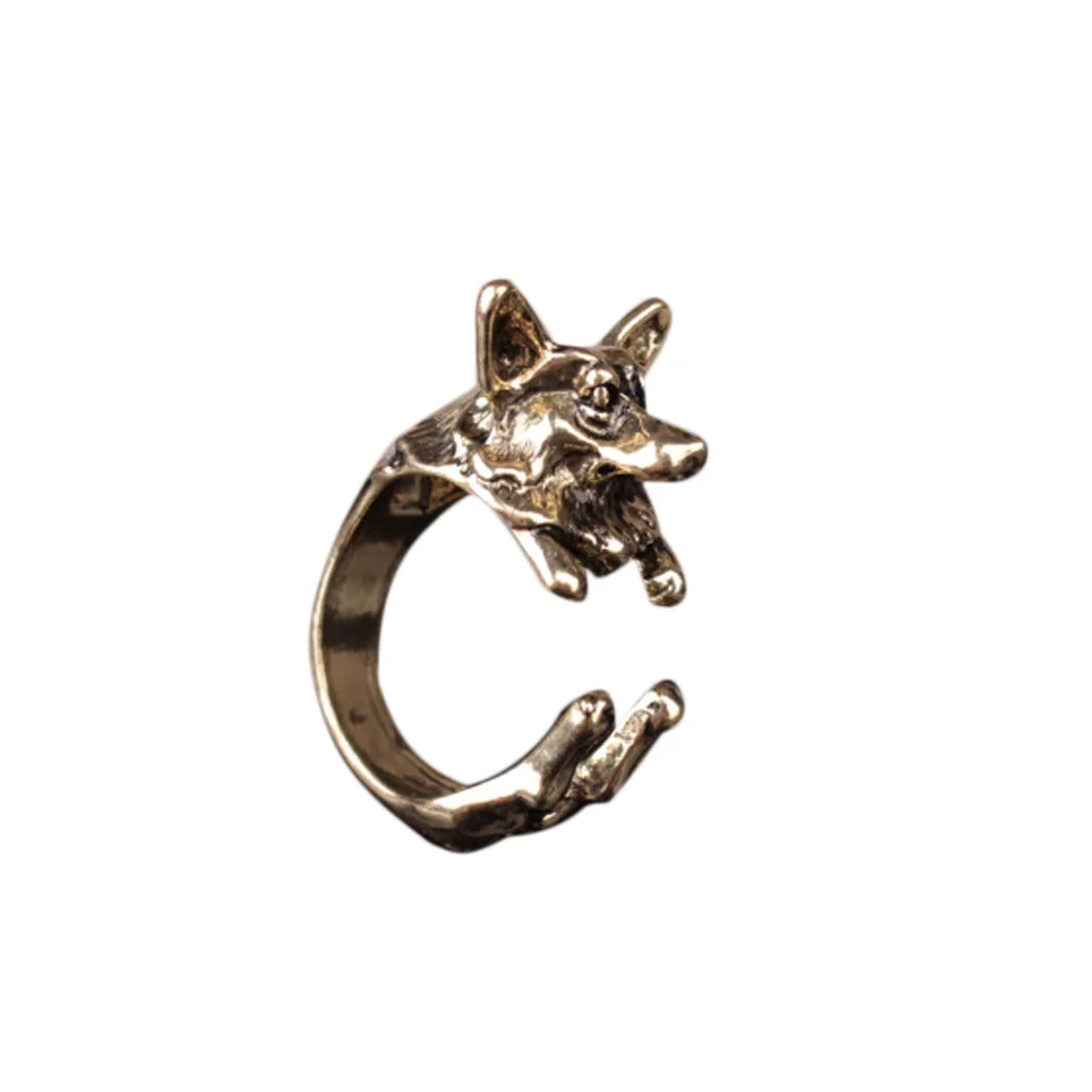 

Punk Vintage 3D Pug Toady Puppy Dog Animal Wrap Ring Boho Chic Rings For Women Fine Jewelry Drop Shipping