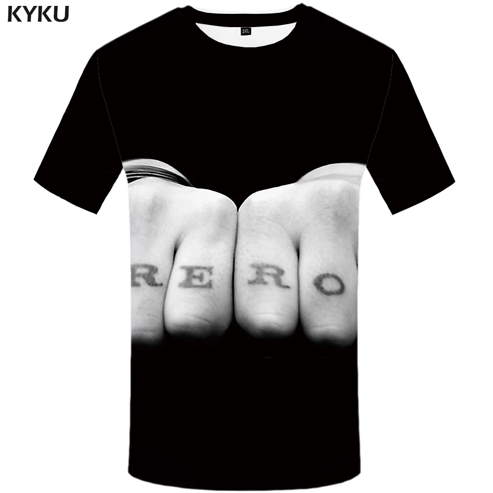 KYKU Spacecraft T Shirt Men Mechanical Tshirt Funny T Shirts Hip Hop Tee Streetwear Mountain 3d T-shirt Black Mens Clothing 2018