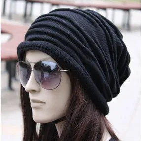 1pcs Korean version of popular folding cap Winter hat Fashionable men and women knitting wool 5color Free shipping. | Аксессуары для